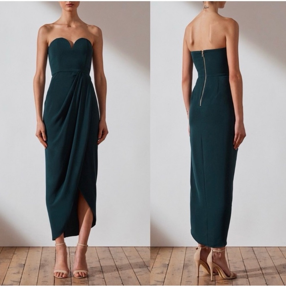 Shona Joy Revolve U Wire Bustier Dress Seaweed
